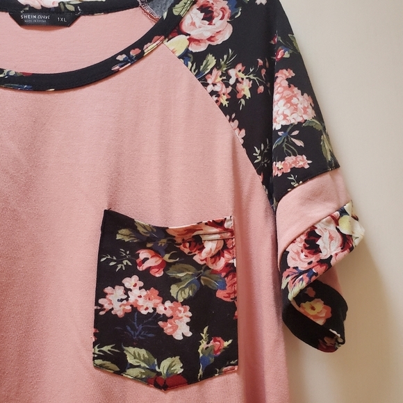 SHEIN Women's Short-sleeved Floral Print T-shirt - Picture 9 of 10